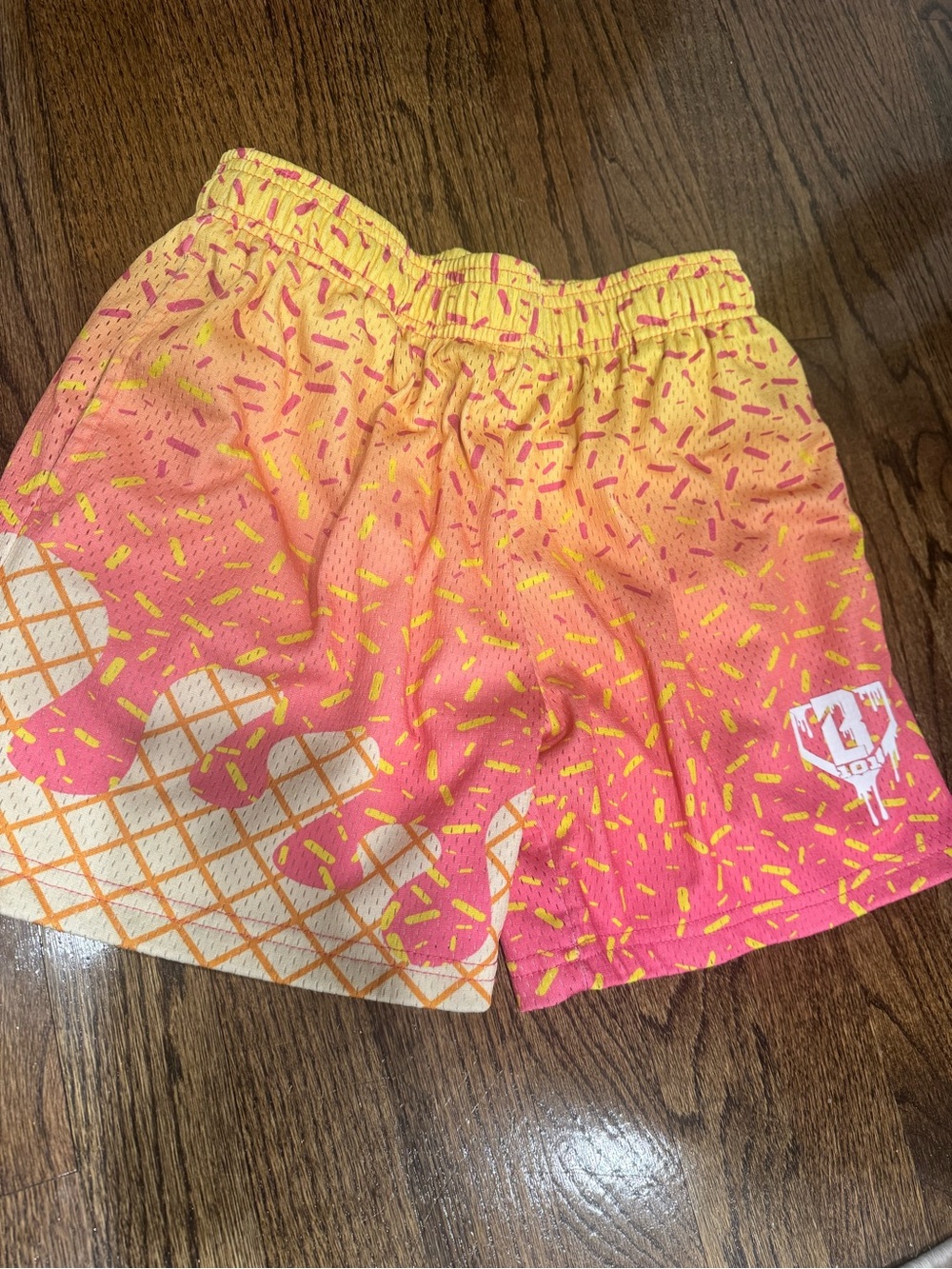 Baseball Lifestyle 101 Youth Tee Ice Cream Print Athletic Shorts